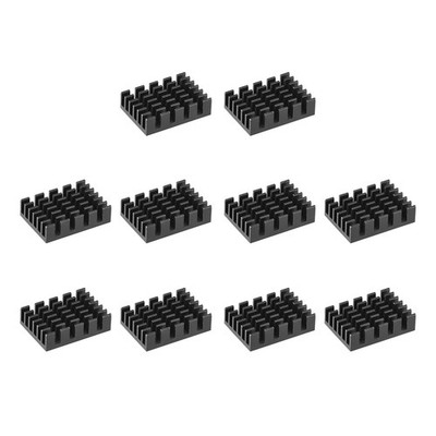 Electronic Radiators Heatsink for MOS GPU IC Chip Black 20 x 14 x 6 mm 10pcs