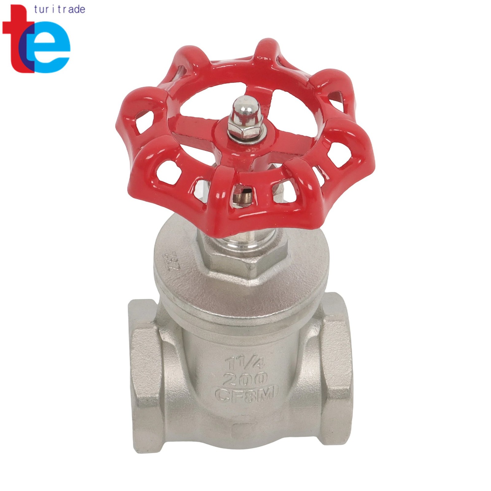 1-1/4" Gate Valve with Wheel Handle 200WOG NPT Female Pipe Thread