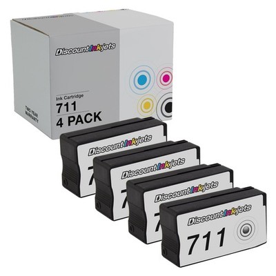 4PK CZ133A for HP 711 BLACK Laser Toner Cartridge DesignJet T120 DesignJet T520