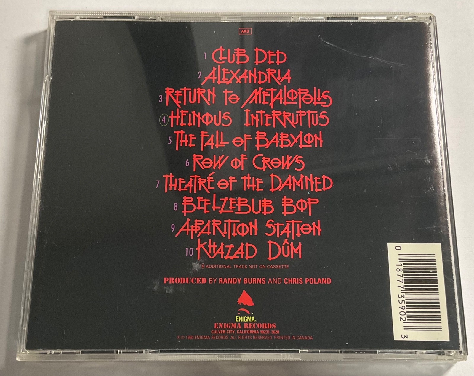 CHRIS POLAND Metalopolis CD Enigma Records 1990