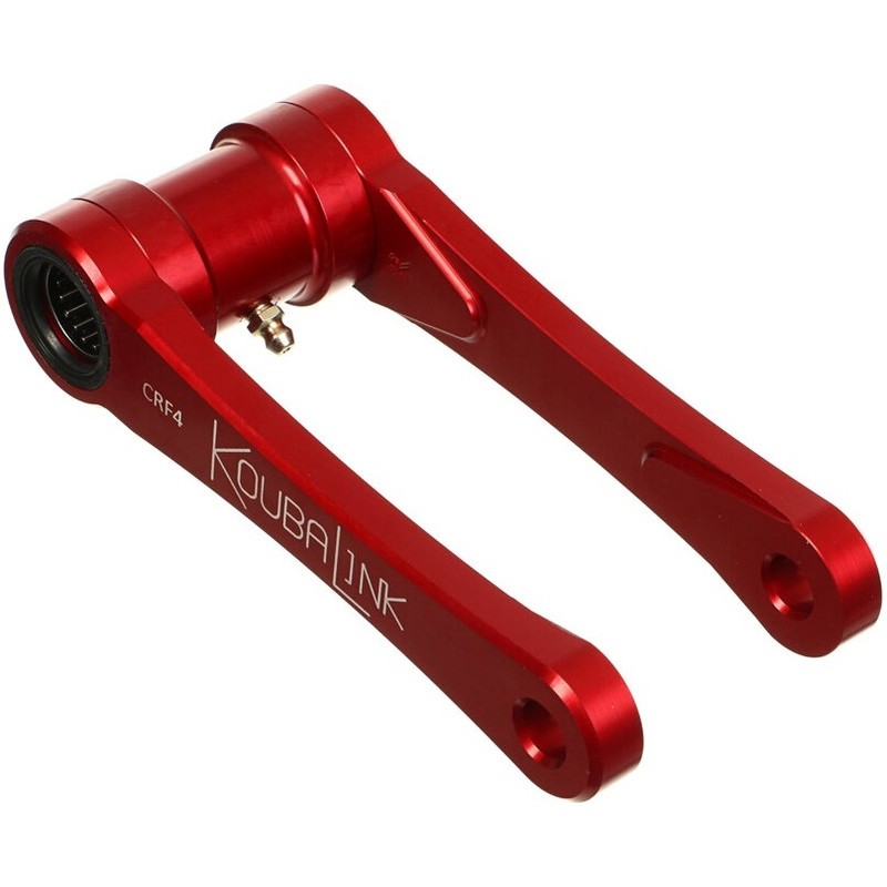 Kit de rabaissement de selle 44.5 mm Koubalink rouge pour moto enduro Honda CRF450X aluminium