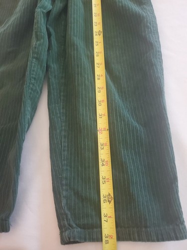 Vtg. Squeeze Jeans Hunter Green Corduroy Overalls Y2K 90'S Kids/Youth Small - Picture 17 of 17