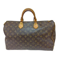 LOUIS VUITTON Monogram Speedy 40 Boston Bag M41522 Brown The zipper pull tab...