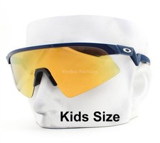 Oakley Youth Fit Sunglasses OJ9015-0528 Resistor Sweep Blue Gold Mirror Kid Size
