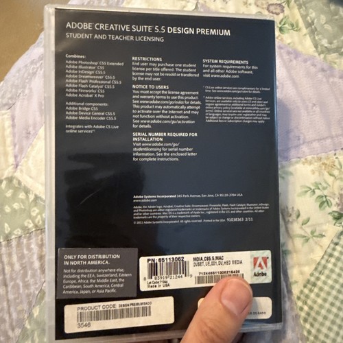 Adobe Creative Suite 5.5 Design Standard Mac OS Student & Teacher W/ Code - Picture 2 of 4