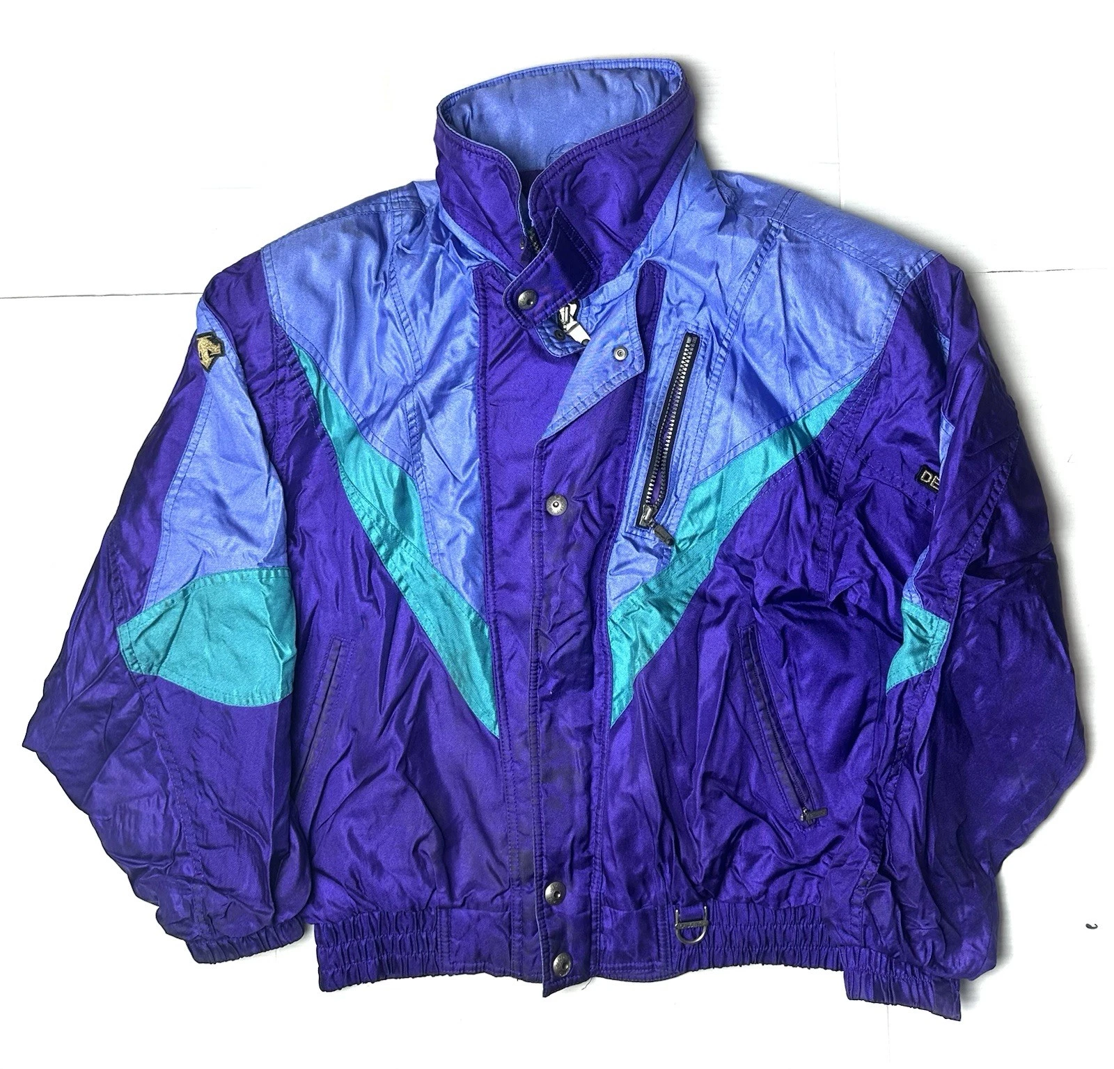 descente colorblock winter ski puffer 90s 80s jacket