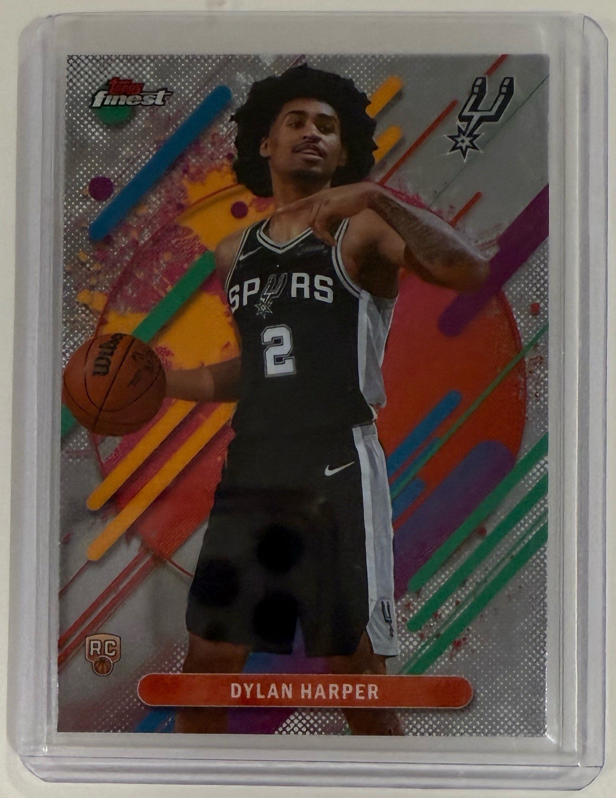 Topps 2025-26 Finest Rare Dylan Harper Rookie #202 Spurs NBA Basketball Card