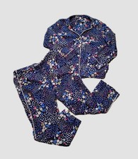 Lauren Ralph Lauren Women's 2 Pc Pajama Set Floral Button Down Cotton Large/XL