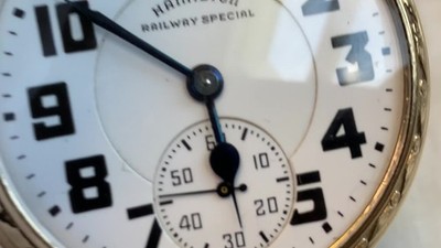 Vtg 10K G.F. 1941 Hamilton Railway Special 992B Pocket Watch 16S