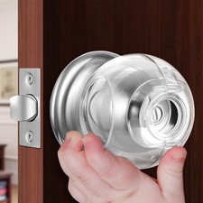 Clear Door Knob Safety Cover for Kids, 4 Pack Child Proof 4 Pack,