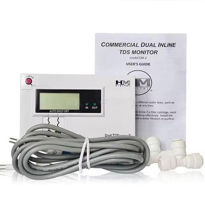 DM-2 HM Digital Dual Online TDS Water Meter Monitor Commercial for RO Unit