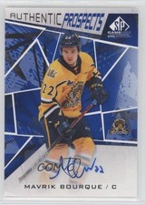 2021-22 Upper Deck SP Game Used CHL Edition Blue Mavrik Bourque #39 Auto 0f5t