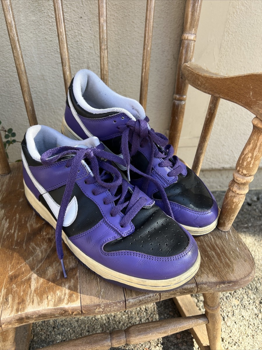 Vintage 2005 Nike Dunk Low 'Varsity Purple' Black White sz 8 Vintage 2005 Nike Dunk Low 'Varsity Purple' Black White sz 8
