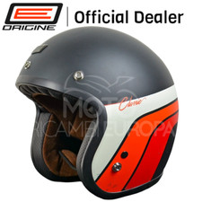 Helm Bandit ORIGINE PRIMO Klassisch Vintage Schwarz Matt 3 Knopf Custom Retro HD