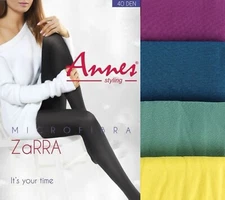 Annes Zarra classic microfiber elastic nice matte opaque tights pantyhose 40 Den