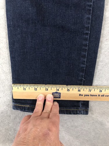 Levis 513 Slim Straight Jeans Mens 34x32 (Fits 33x30.5) Denim Preppy Western - Picture 9 of 10