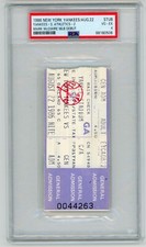 1986 OAKLAND NEW YORK NY YANKEES TICKET STUB PSA 4 MARK McGWIRE MLB DEBUT ROOKIE