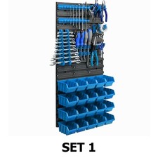 Set 30 Ganci Da Parete Perforata Meister - 60x38mm Per Attrezzi, Capacit&agrave; Carico 2kg, Spaziatura 25mm