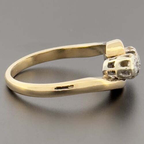 9ct Yellow Gold 0.15ct Diamond Three Stone Ring Size L Hallmarked - Picture 3 of 10