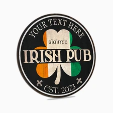 Personalized Irish Pub Sign, St Patrick's Day Decor, Irish Decor Custom Bar Sign