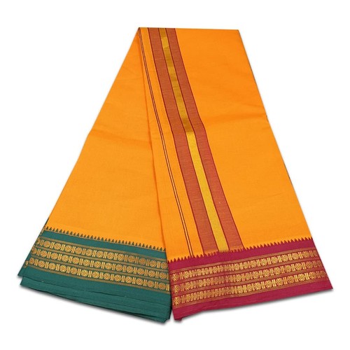 Herren Baumwolle Farbe Dhoti für traditionelle Pooja mit Rand USA - Bild 3 von 32