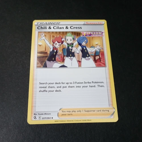 Pokemon Fusion Strike Chili & Cilan & Cress Uncommon Trainer Card 227/264 NM