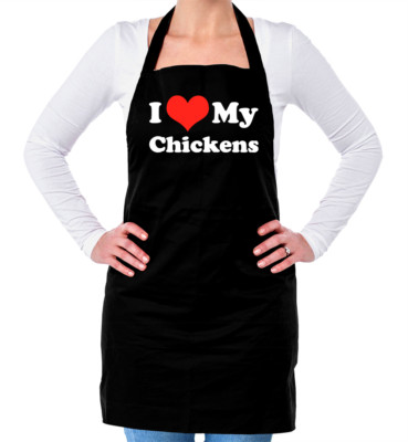 I Love My Chickens - Unisex Erwachsene Schürze - Hühnerhähne Haustiere Bauernhof Ei