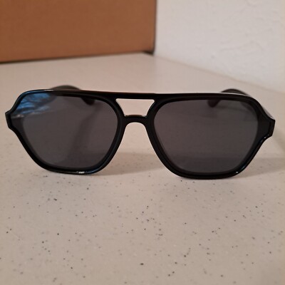 Glindar Sunglasses ZTPT1872 Black Square Frames Gray Lens