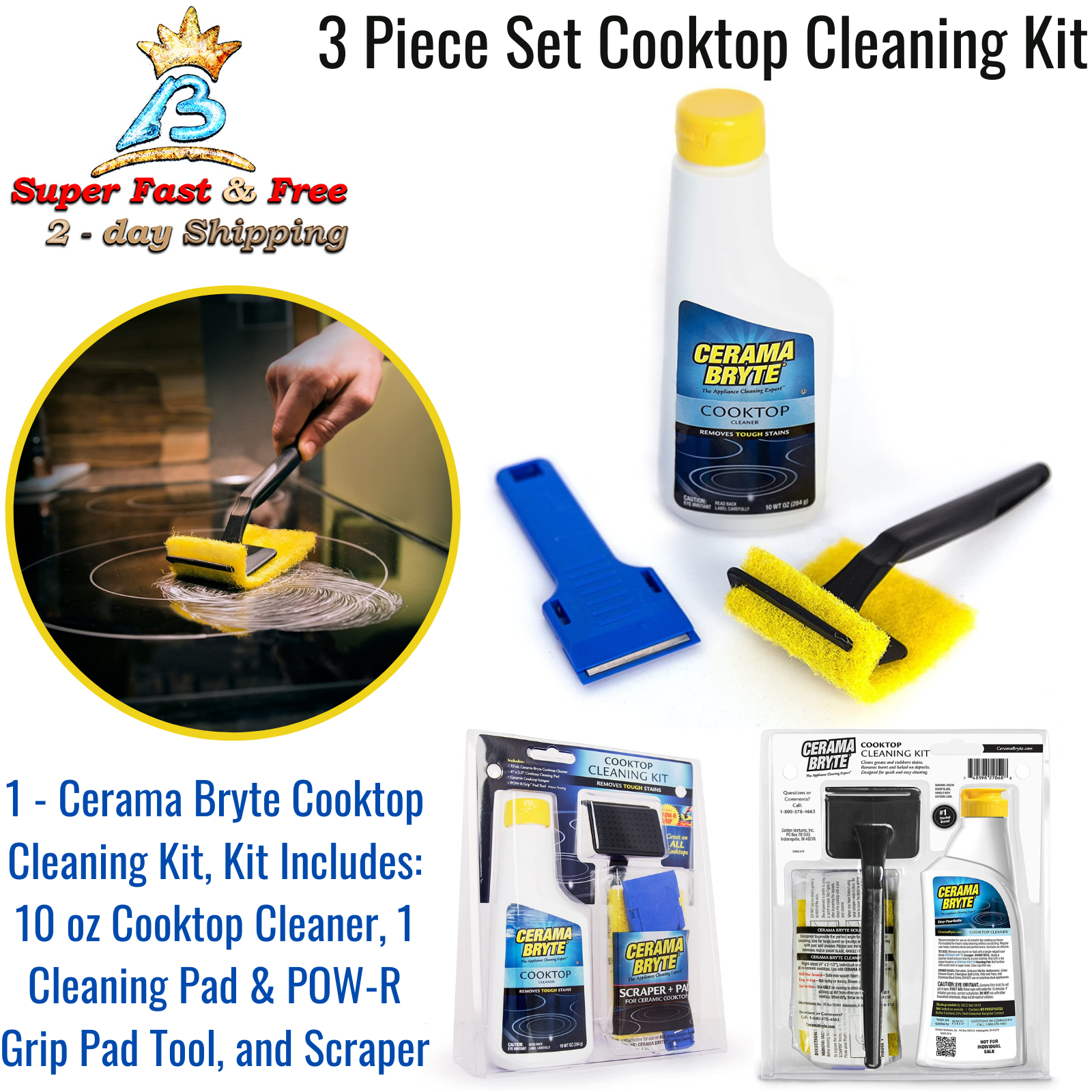 ceramic stove top cleaner kit