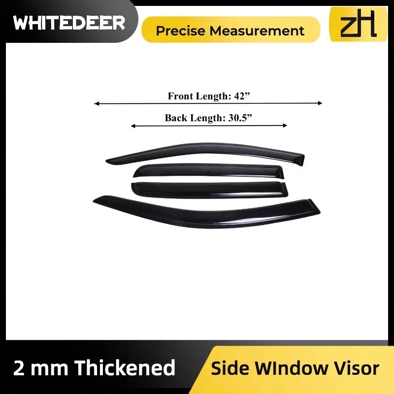 Se adapta a Nissan Titan 2017-2024 doble cabina Titan XD visera de ventana protector de lluvia Foto 3 de 4