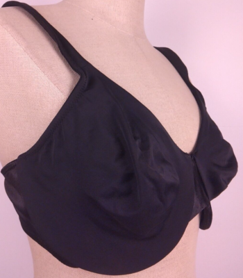 Secret Treasures RN 45185 Black Nylon Underwired T Shirt Bra Size