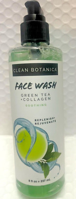CLEAN BOTANICA FACE WASH GREEN TEA+COLLAGEN SOOTHING REPLENISH+REJUVENATE 8FLOZ