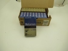 Case of 10 Sealed Sony Betamax L-500 Quality Video Cassettes 2hr 10Min - NOS