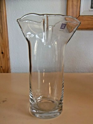 Tall Glass Vase① BX Glass Heavy 11 1/2
