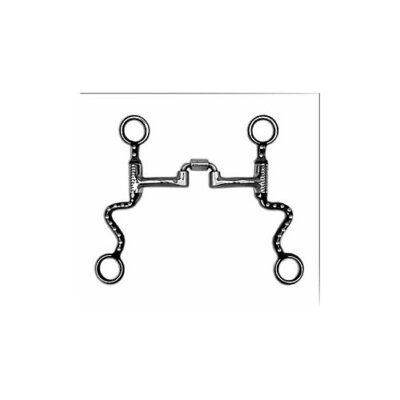 Embout Myler Rollback Correctional High Port, Acier Noir, Avec Rouleau