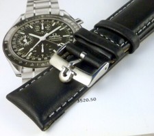 Cinturino vintage OMEGA 18mm fibbia 20mm bianco cucito adatto per Omega Speedmaster