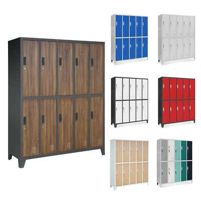 Umkleideschrank Spind Spint Schließfachschrank Umkleidespind Metall 10 Fächer