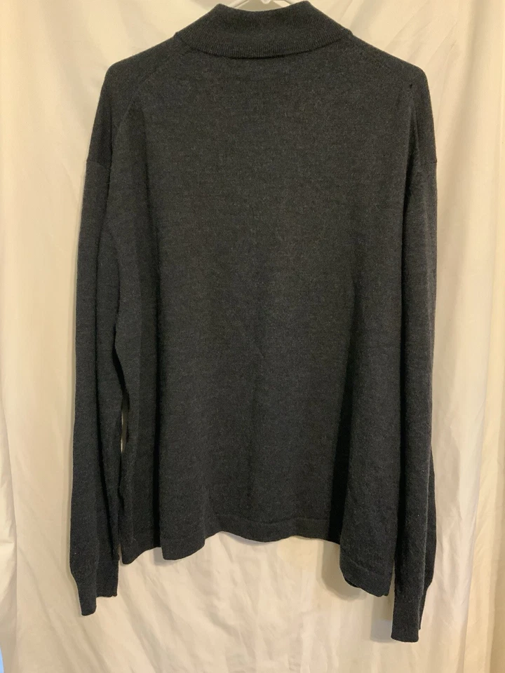 Pronto uomo 100% extra fine merino wool 1/2 zip pull over men's 3x  - Image 2 of 4