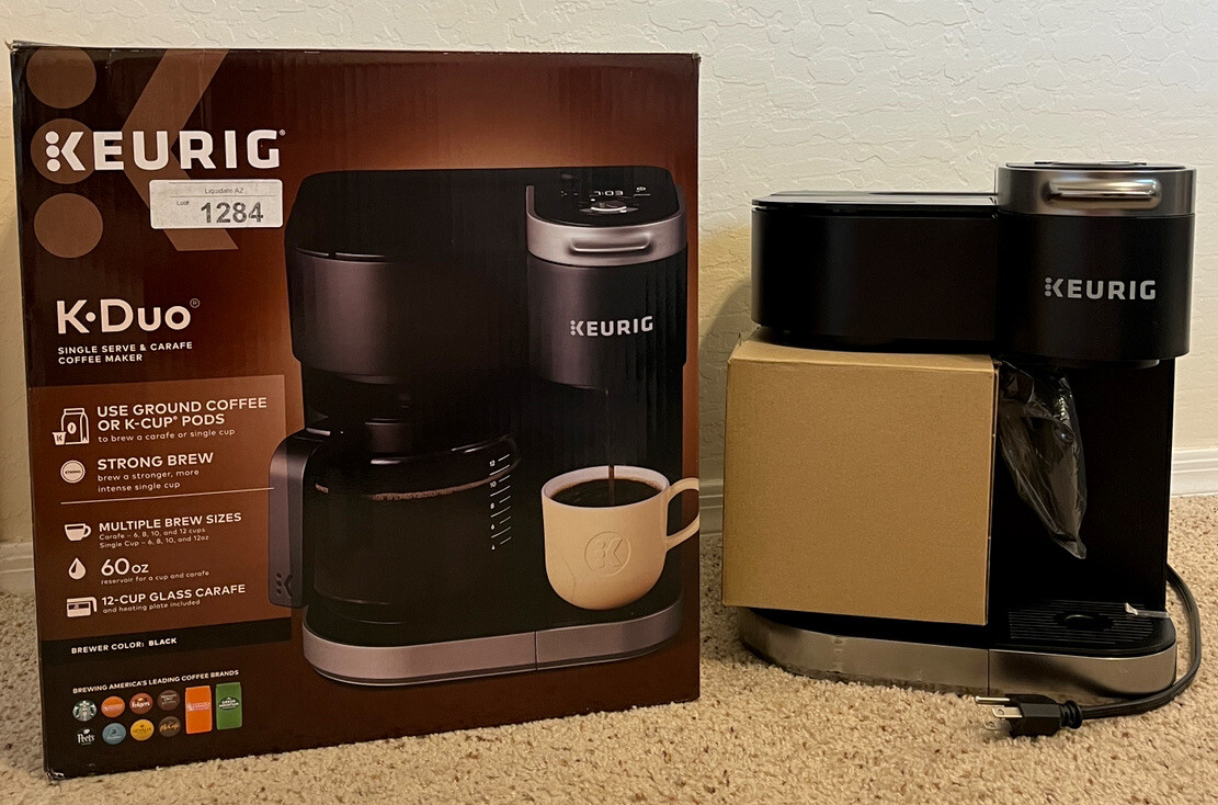 Keurig KDUO Coffee Maker 12 cups ground coffee & KCUP pods FOR PARTS