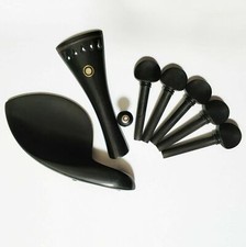 5 Strings 4/4 Violin Ebony Fitting Tailpiece Chinrest 5 Pegs 5 Holes Parisan Eye
