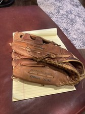 Vintage Dudley D400 Brown Leather Softball Glove Left Hand Throw Good Condition