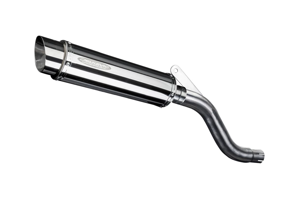 Yamaha XT600E 1990-1995 Delkevic Slip On 14" Round Stainless Exhaust Muffler Kit - Image 2 of 4