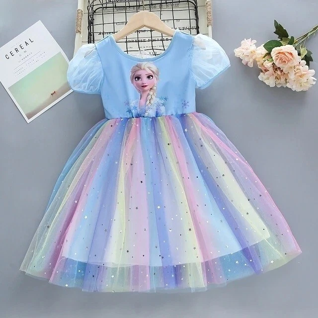 Disney Princess A-line Dress Girls Square Neck Princess Dresses Ruffles  Sleeve Princess Dress Up Clothes For Little Girls | Fruugo NO