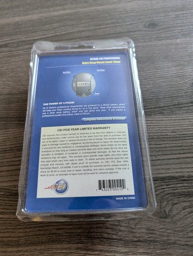 Ultrak 410 Simple Event Timer Stopwatch free shipping New Old Stock - Picture 2 of 2