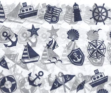 Nautical Tissue Paper -  Boats - Fish - Sea # 209 --- 10 Large Sheets
