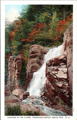 Cascade Flume Franconia Notch White Mountains NH New Hampshire WB Postcard UNP
