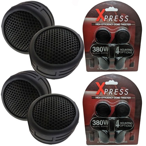 Two Pairs of 760W Super High Frequency Mini Car Dome Tweeters Built-In Crossover - Picture 9 of 10
