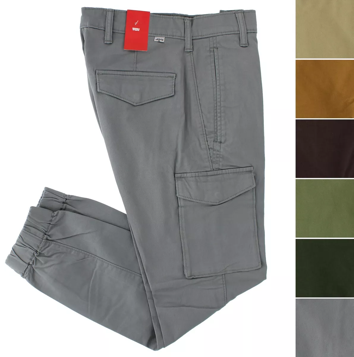 Levi's Men's Cargo Jogger Pants Casual Cotton Blend Six-Pocket Jogger Pants