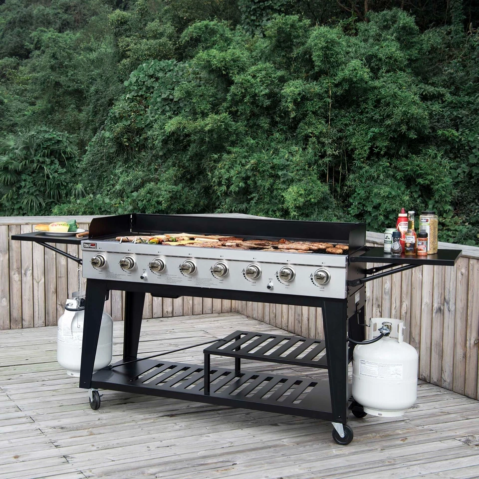 Royal Gourmet Large Event 8-Burner Propane Gas Grill Outdoor Backyard BBQ Party - Image 4 of 4