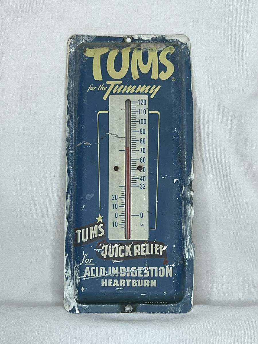 1950s Tums For The Tummy ヴィンテージ温度計 Unique Tums For The Tummy Tim Thermometer - Discover